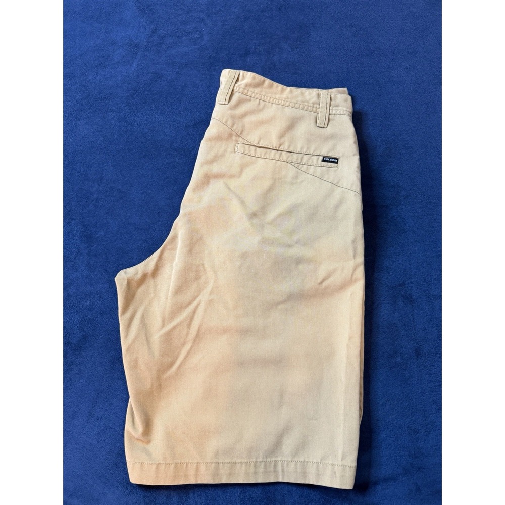 Volcom Frickin Chino Shorts Khaki Beige Mens Sz 34 Casual Skate